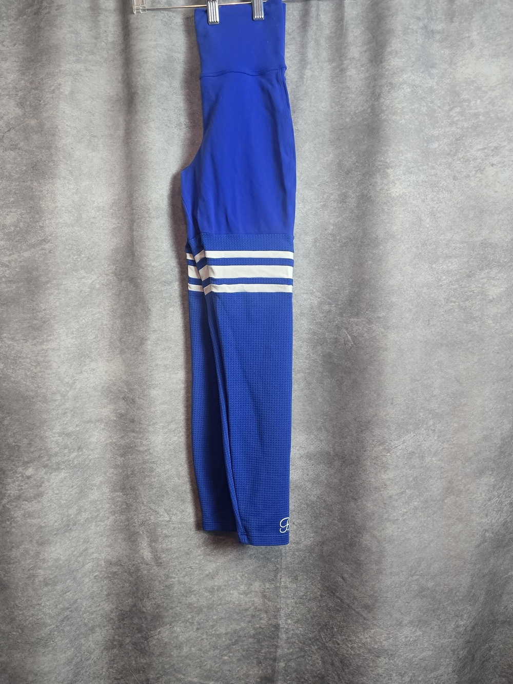 Women's Blue & White Striped Leggings Bombshell